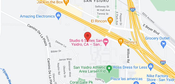 map of Calle Primera San Ysidro, CA 92173